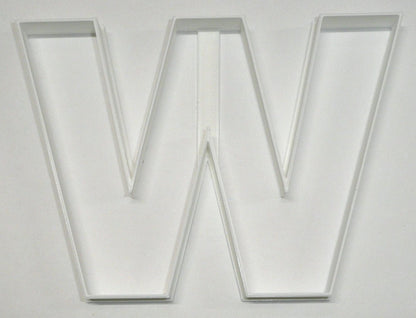 Letter W 4 Inch Uppercase Capital Block Font Cookie Cutter USA PR4236