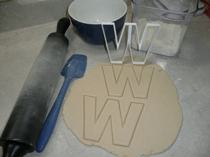 Letter W 4 Inch Uppercase Capital Block Font Cookie Cutter USA PR4236