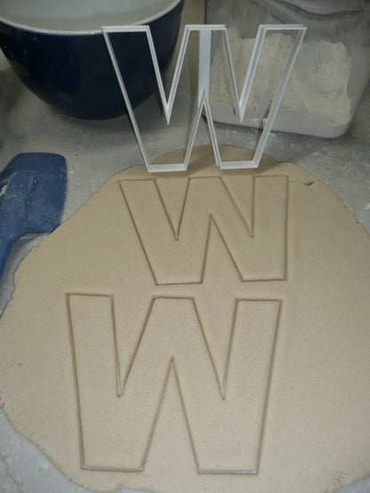 Letter W 4 Inch Uppercase Capital Block Font Cookie Cutter USA PR4236