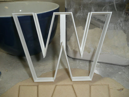 Letter W 4 Inch Uppercase Capital Block Font Cookie Cutter USA PR4236