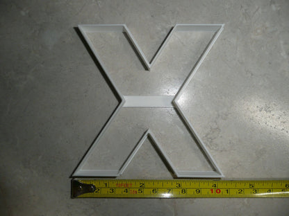 Letter X 4 Inch Uppercase Capital Block Font Cookie Cutter USA PR4237