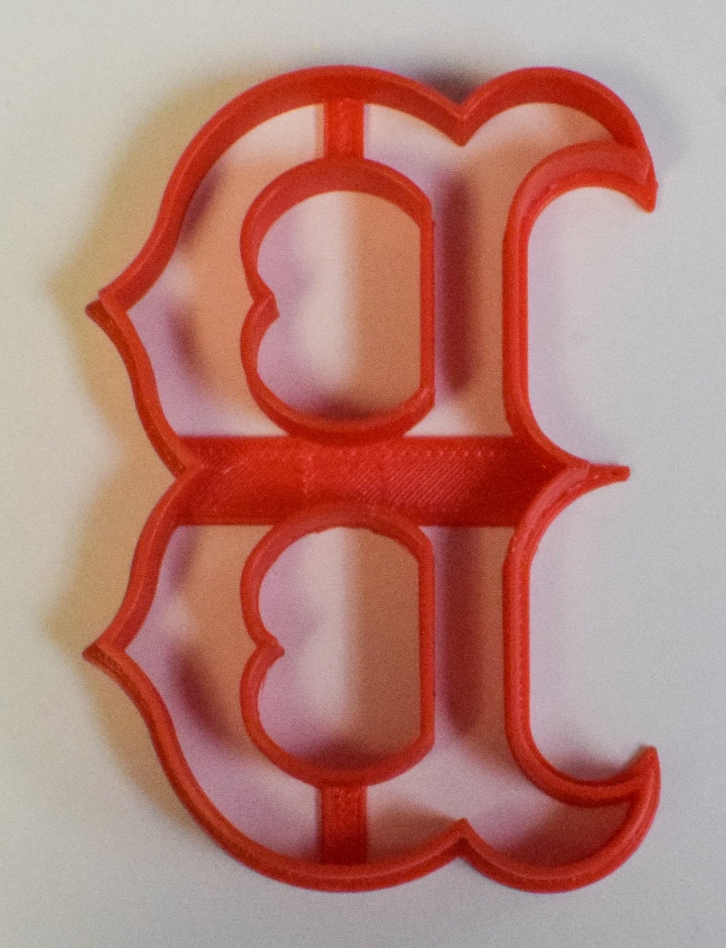 6x Boston Red Sox B Fondant Cutter Cupcake Topper 1.75 IN USA FD423