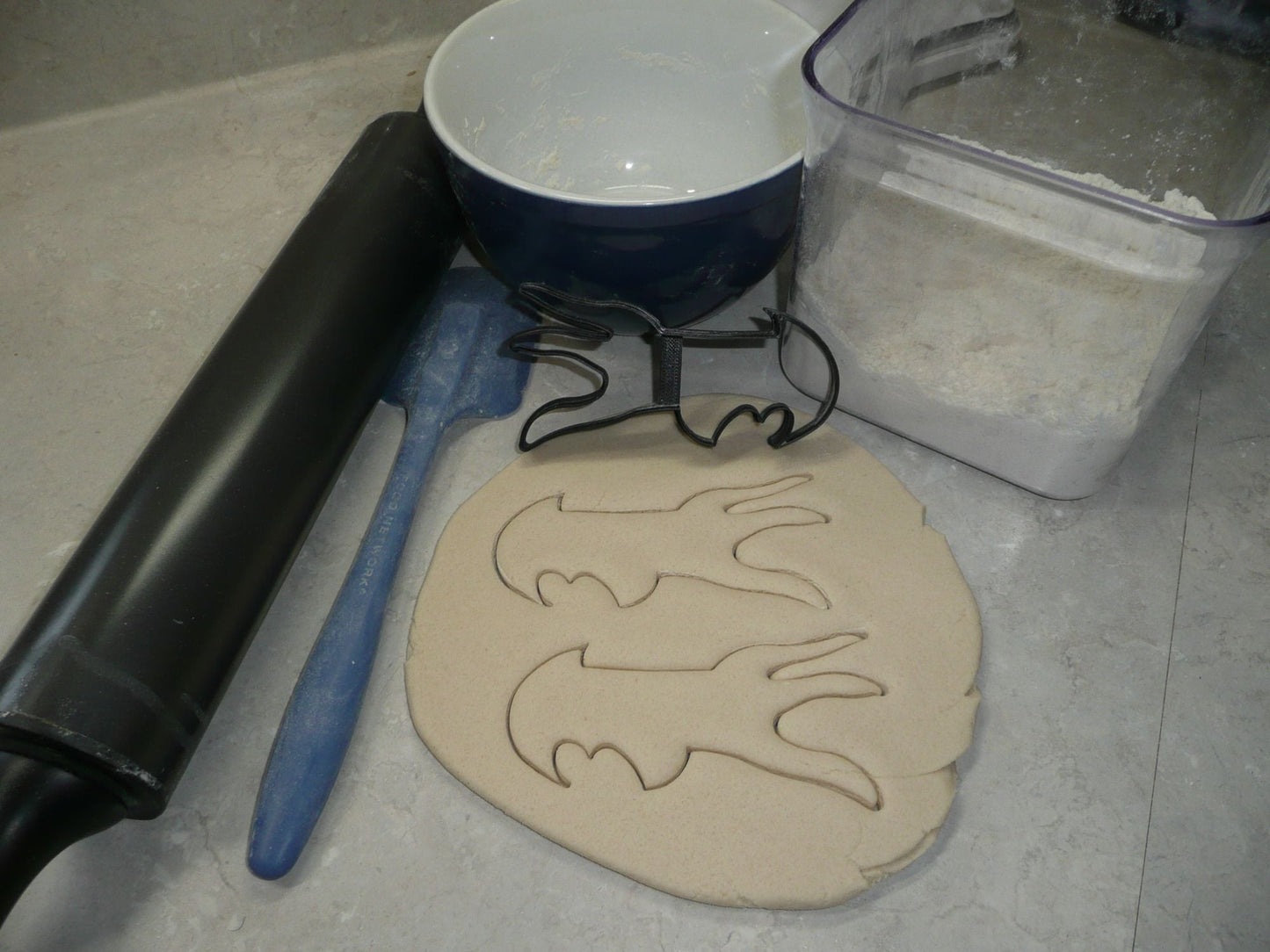 Batman Half Nightmare Before Christmas Bow Mashup Cookie Cutter USA PR4243