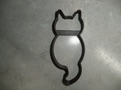 Cat Sitting Back View Outline Tail Hanging Down Kitty Cookie Cutter USA PR4271