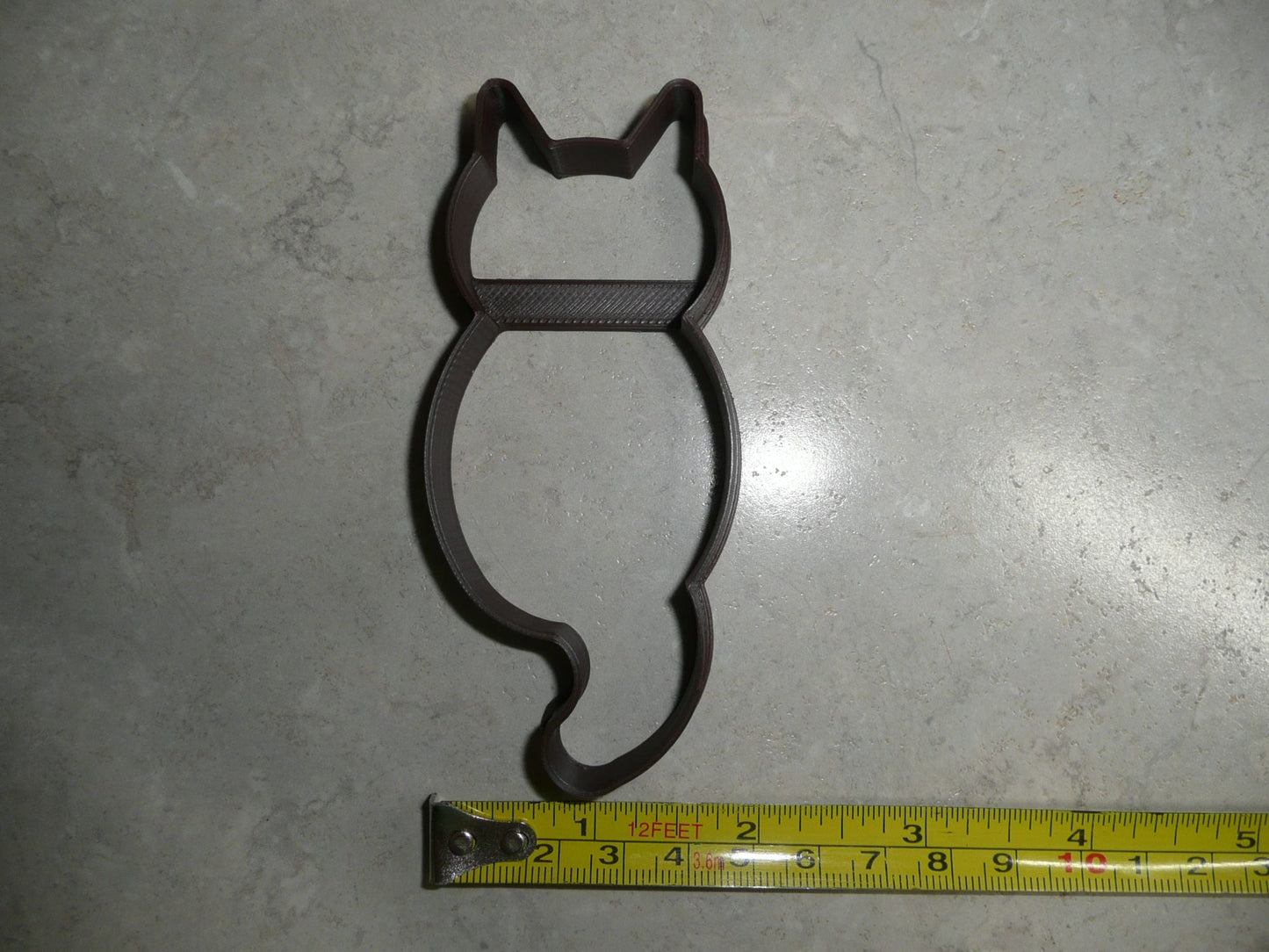 Cat Sitting Back View Outline Tail Hanging Down Kitty Cookie Cutter USA PR4271