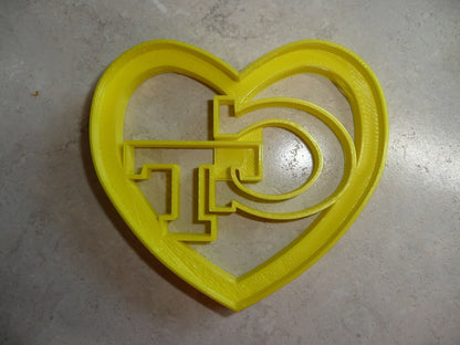 GT in Heart Georgia Tech College University Cookie Cutter USA PR4290