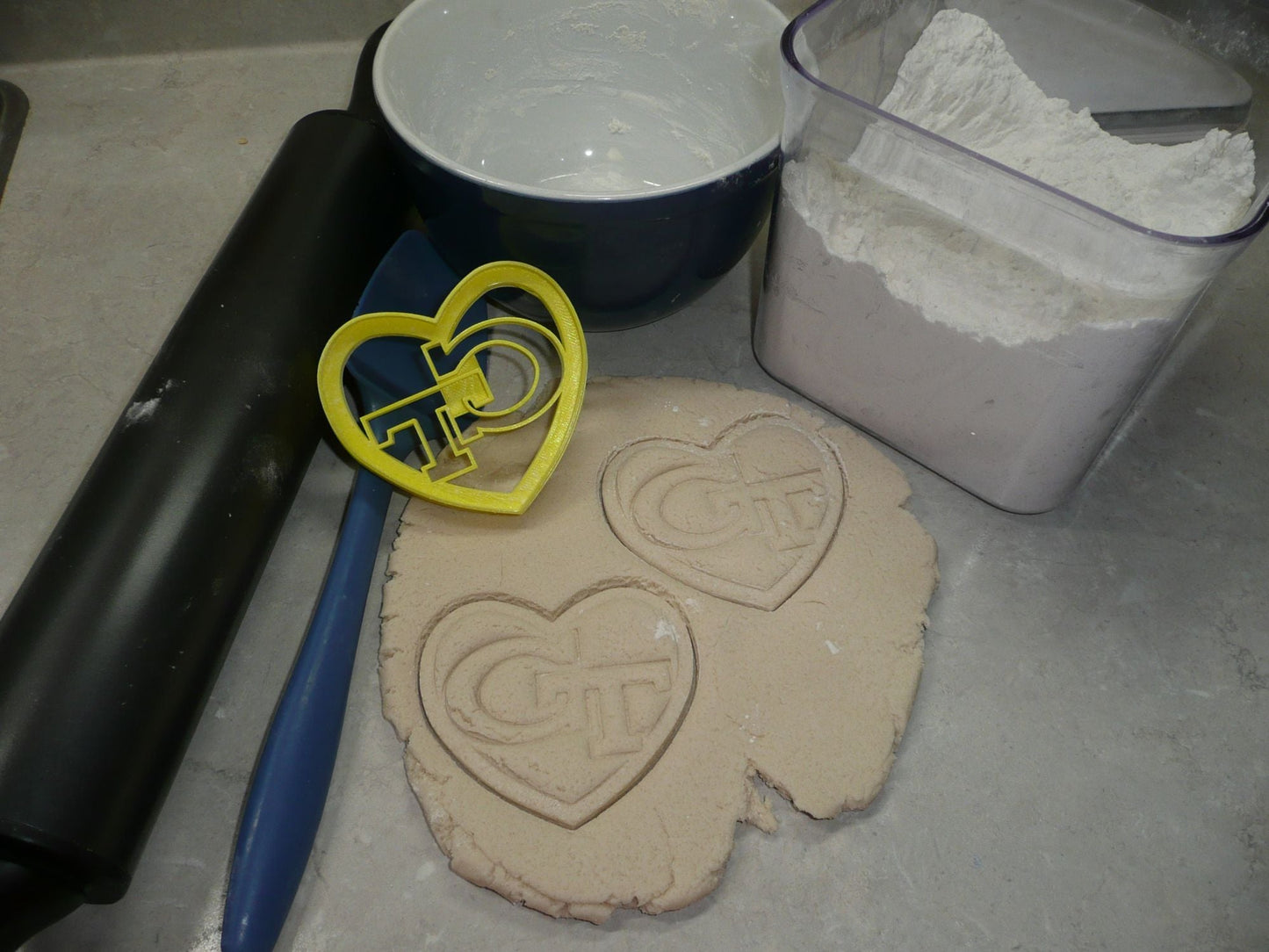 GT in Heart Georgia Tech College University Cookie Cutter USA PR4290