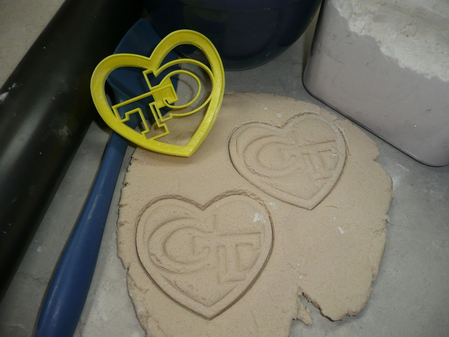 GT in Heart Georgia Tech College University Cookie Cutter USA PR4290