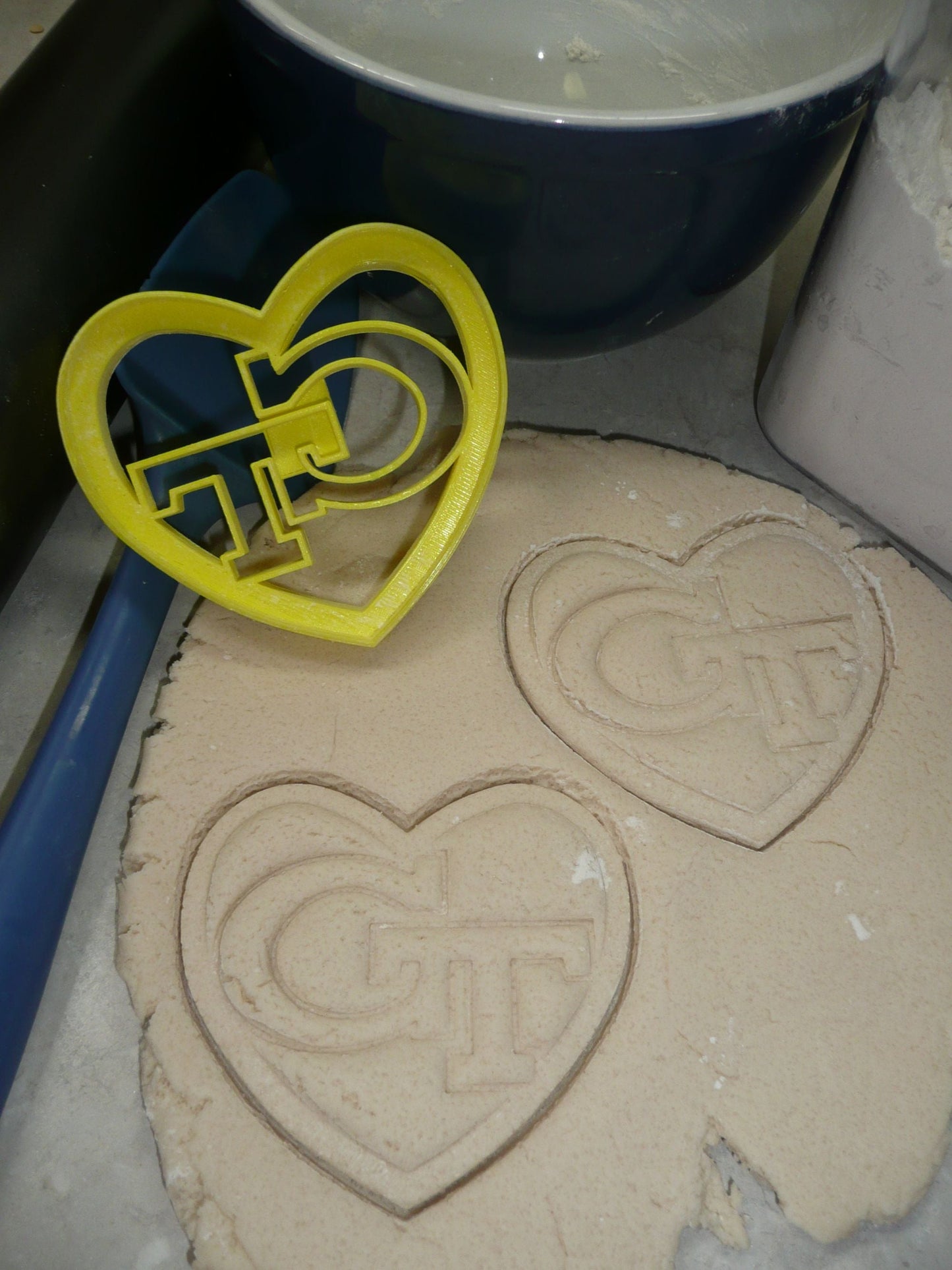 GT in Heart Georgia Tech College University Cookie Cutter USA PR4290