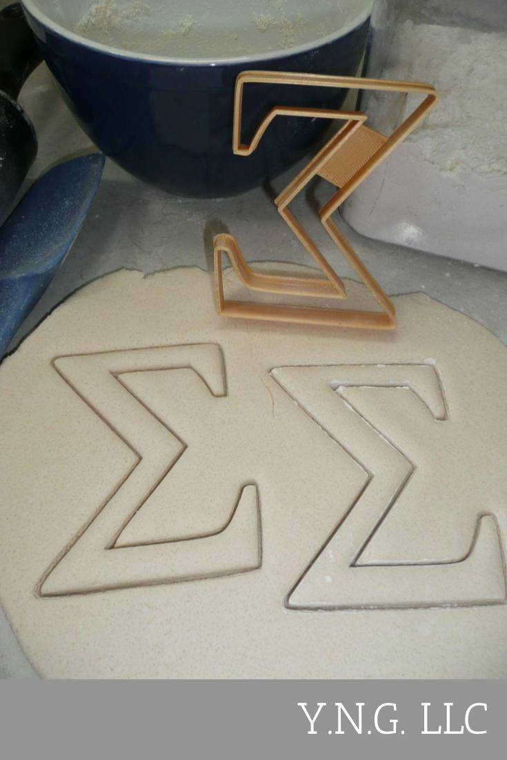 Sigma Greek Letter Fraternity Sorority Cookie Cutter USA PR4340