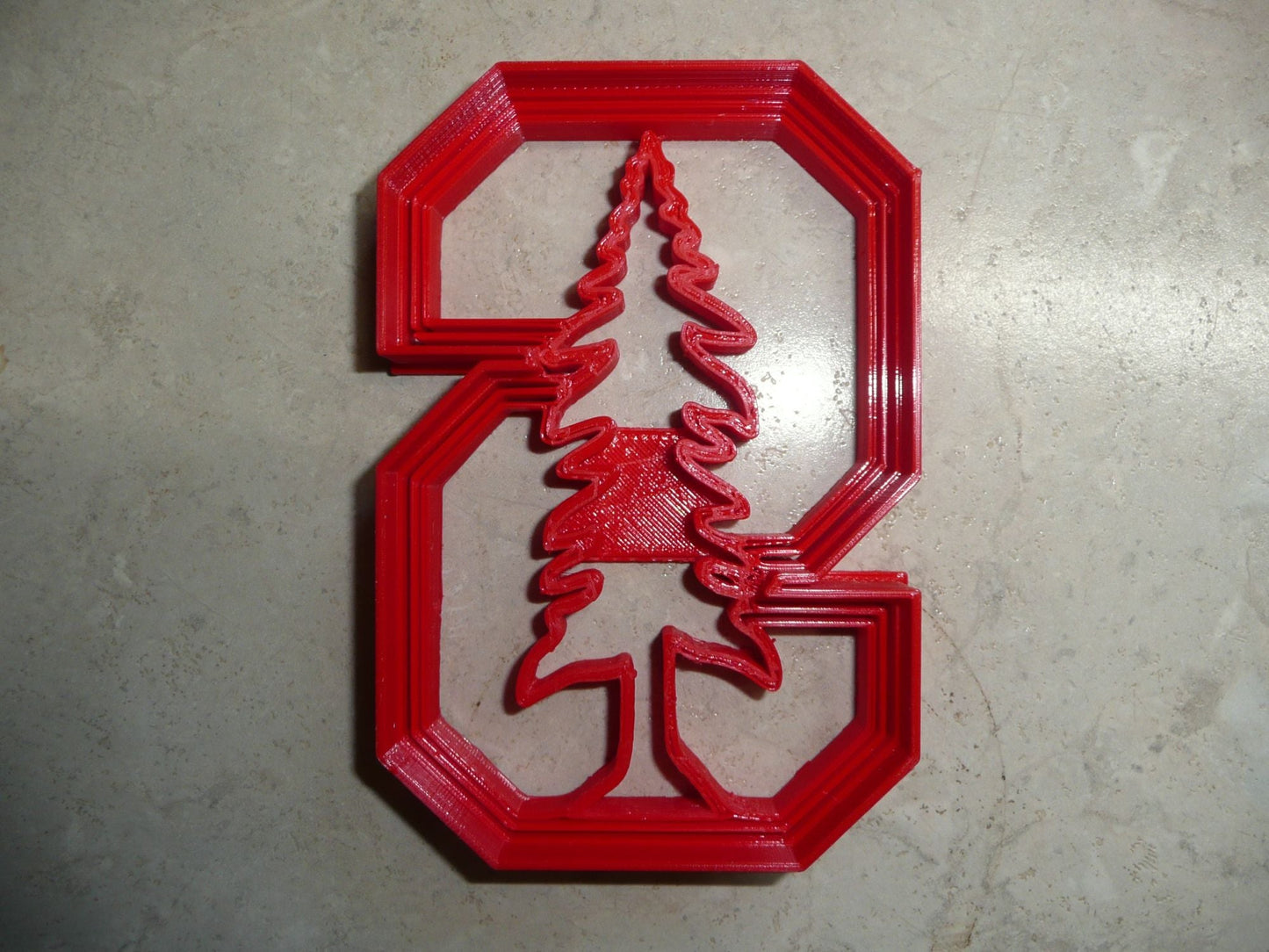 6x Stanford S with Tree Fondant Cutter Cupcake Topper 1.75 IN USA FD4363