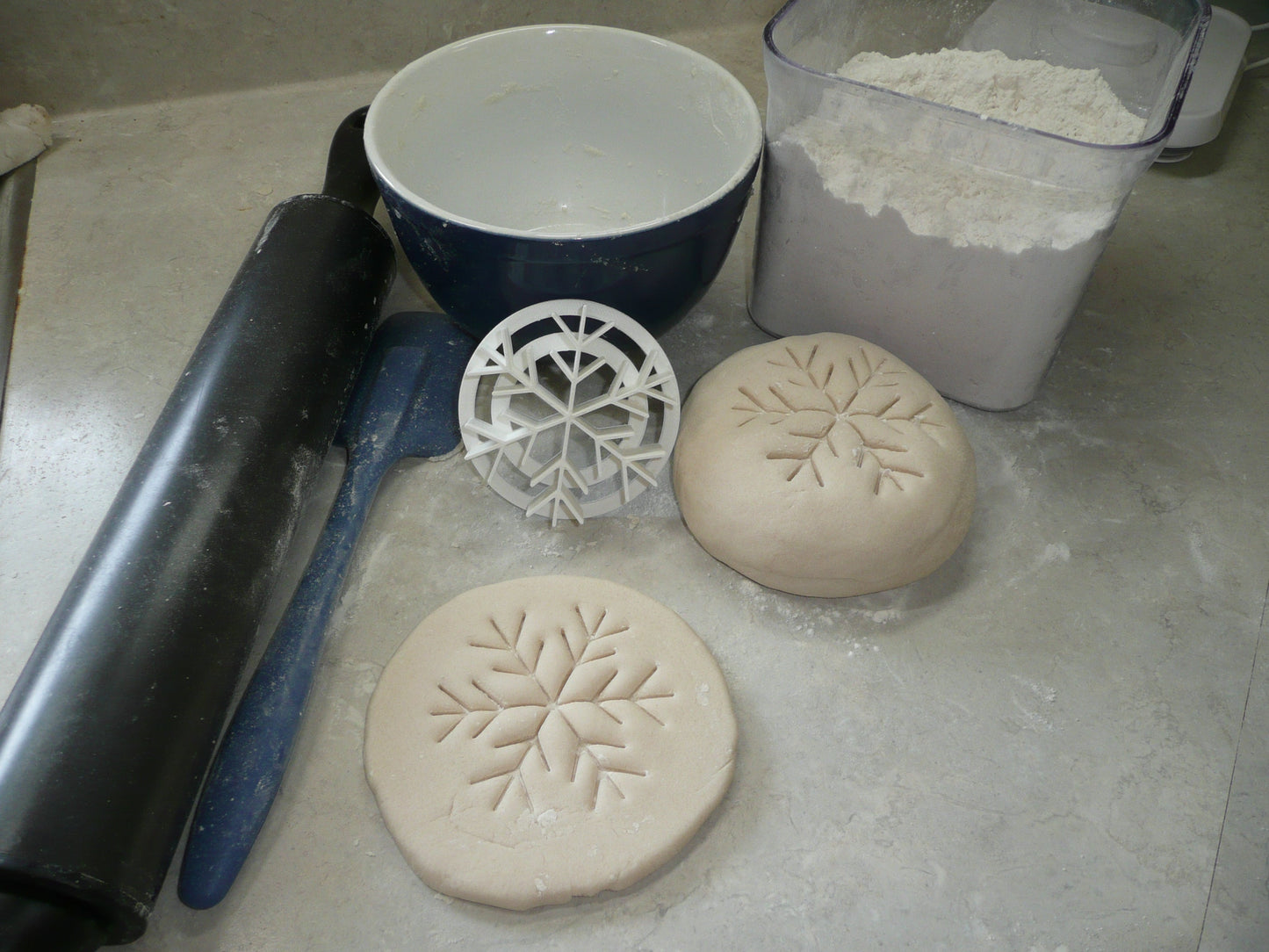 Snowflake Design Pattern Concha Cutter Mexican Sweet Bread Stamp USA Made PR4396