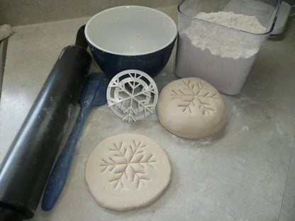 Snowflake Design Pattern Concha Cutter Mexican Sweet Bread Stamp USA Made PR4396