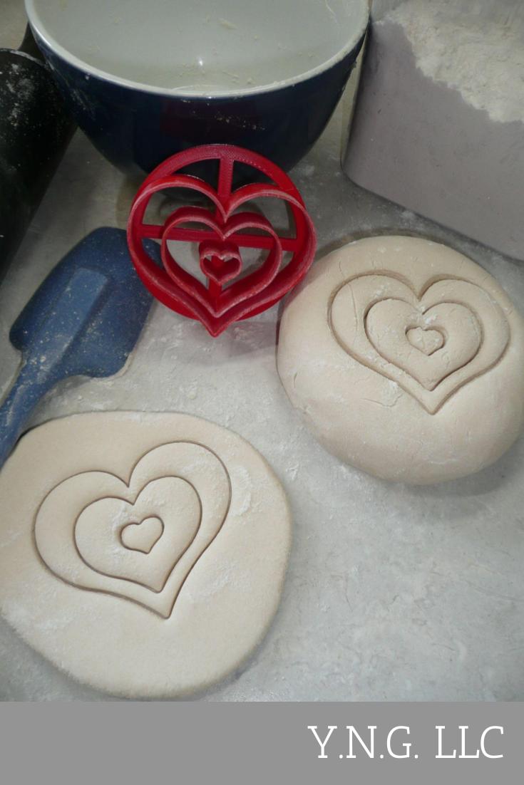 Heart Design Pattern Concha Cutter Mexican Sweet Bread Stamp Made in USA PR4397