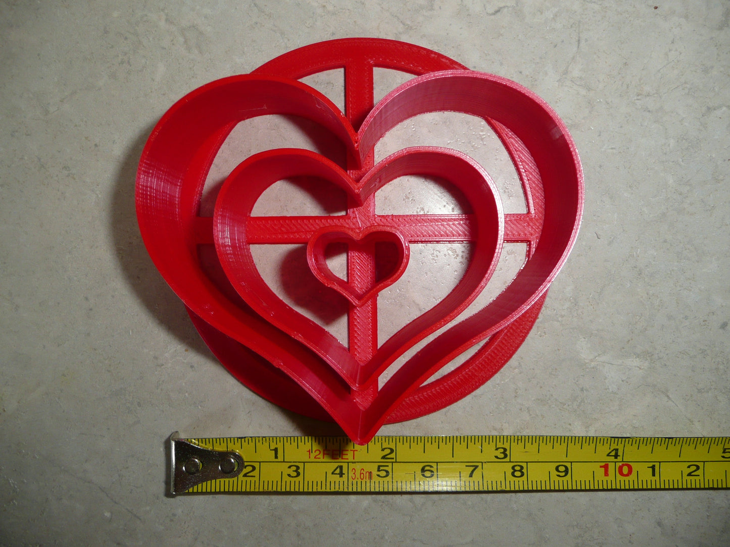 Heart Design Pattern Concha Cutter Mexican Sweet Bread Stamp Made in USA PR4397