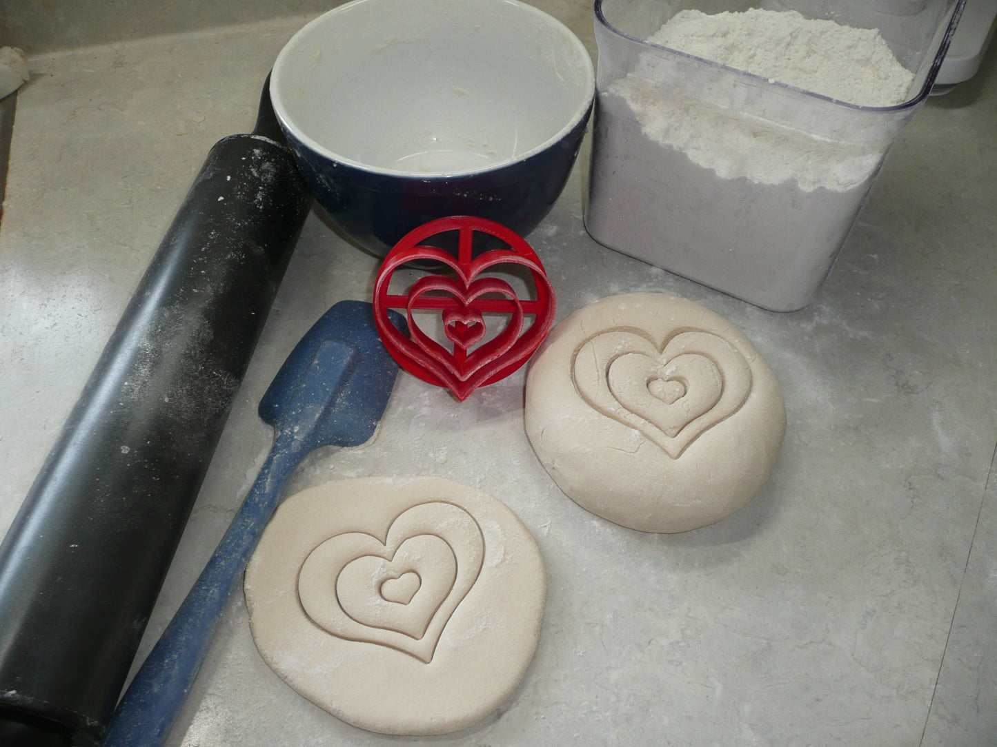 Heart Design Pattern Concha Cutter Mexican Sweet Bread Stamp Made in USA PR4397