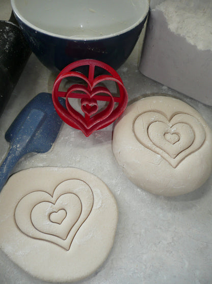 Heart Design Pattern Concha Cutter Mexican Sweet Bread Stamp Made in USA PR4397