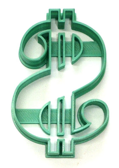 Dollar Sign Money Symbol Detailed Cookie Cutter Made in USA PR4405