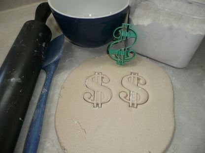 Dollar Sign Money Symbol Detailed Cookie Cutter Made in USA PR4405