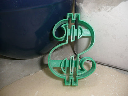 Dollar Sign Money Symbol Detailed Cookie Cutter Made in USA PR4405