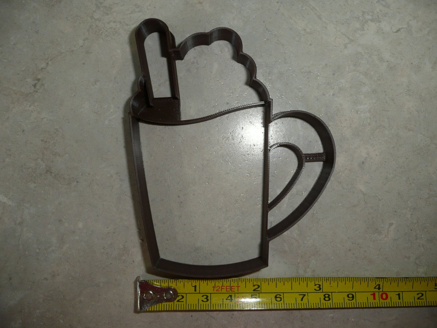 Coffee Cup Mug with Cinnamon Stick Whip Cream Holiday Cookie Cutter USA PR4437