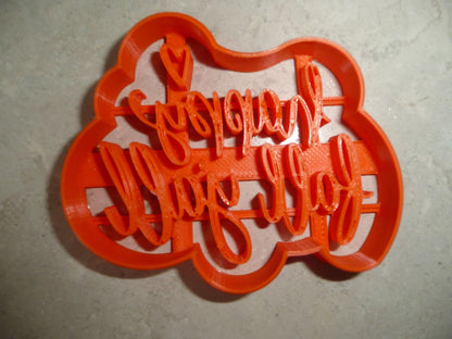 6x Happy Fall Yall Quote Fondant Cutter Cupcake Topper 1.75 IN USA FD4441