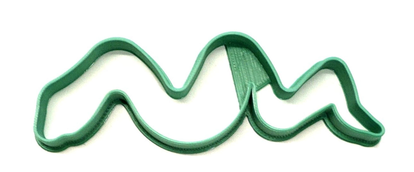 6x Snake Outline Serpent Fondant Cutter Cupcake Topper 1.75 IN USA FD4459