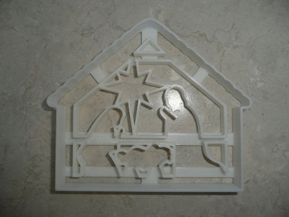 Nativity Manger Baby Jesus Mary Joseph Star Cookie Cutter Made In USA PR4495