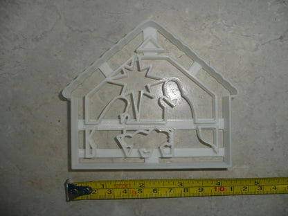 Nativity Manger Baby Jesus Mary Joseph Star Cookie Cutter Made In USA PR4495