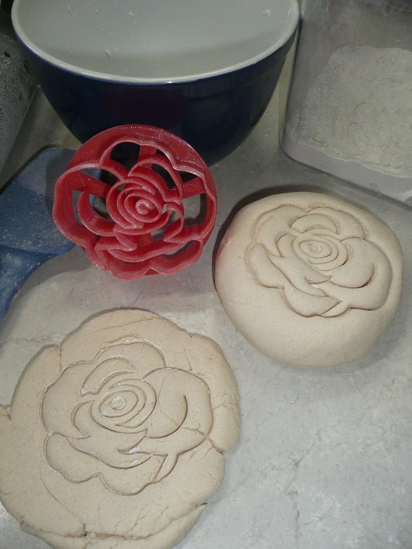 Rose Flower Design Concha Cutter Mexican Sweet Bread Stamp USA Made PR4518