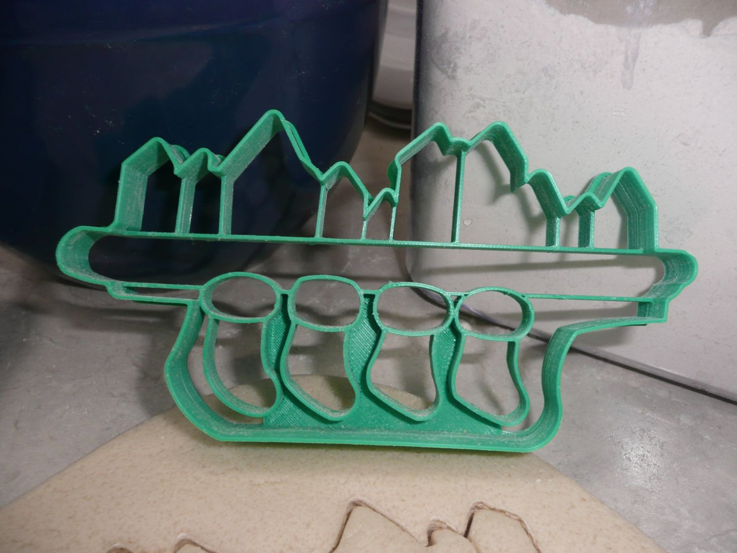 Christmas Village And Stockings On Mantle Cookie Cutter Made In USA PR4527