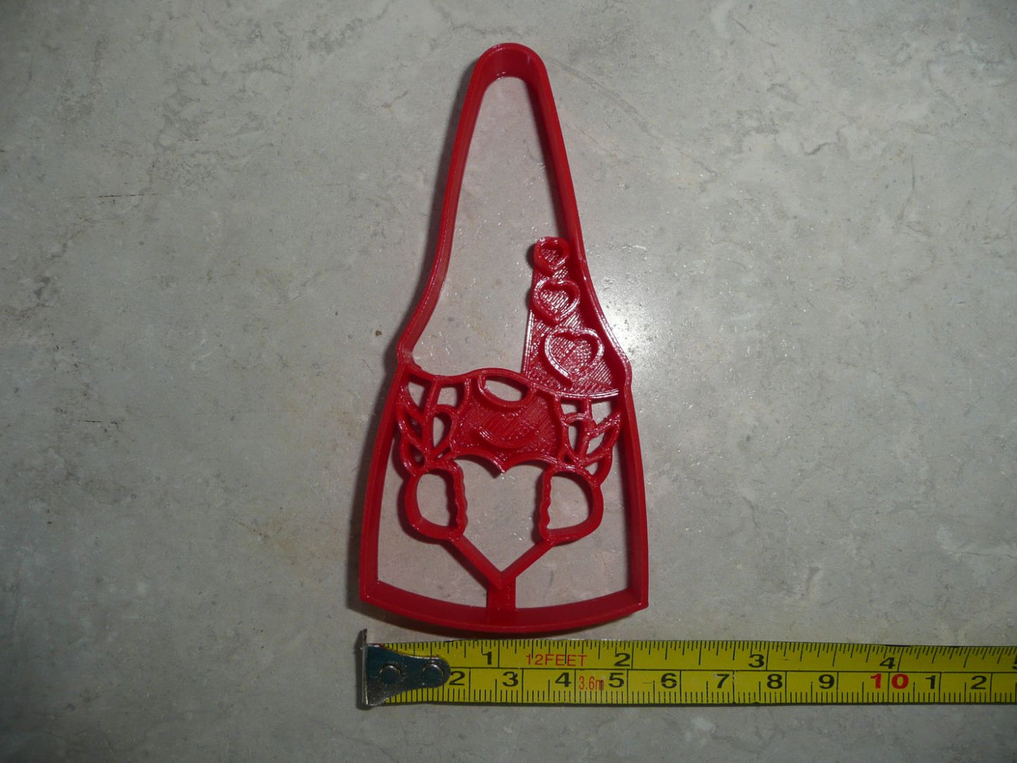 Gnome Girl Holding Heart Garden Sweetheart Cookie Cutter Made In USA PR4531