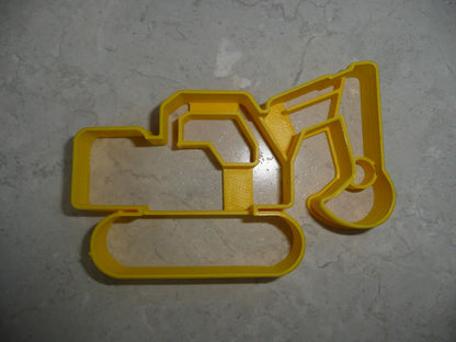 6x Excavator Construction Fondant Cutter Cupcake Topper 1.75 IN USA FD4532