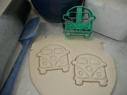 VW Vintage Van Hippie Style Bus Front View Cookie Cutter Made In USA PR4535