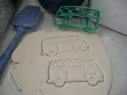 VW Vintage Van Hippie Style Bus Side View Cookie Cutter Made In USA PR4536