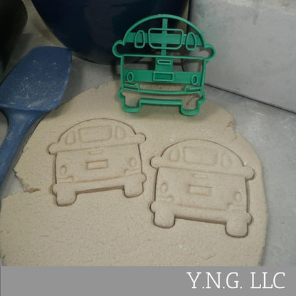 VW Vintage Van Hippie Style Bus Back Rear View Cookie Cutter Made In USA PR4537