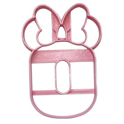 Minnie Mouse Themed Number Zero 0 Detailed Cookie Cutter Made In USA PR4550