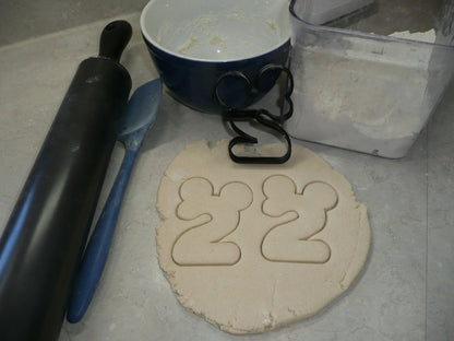 Mickey Mouse Themed Number Two 2 Outline Cookie Cutter Made In USA PR4582