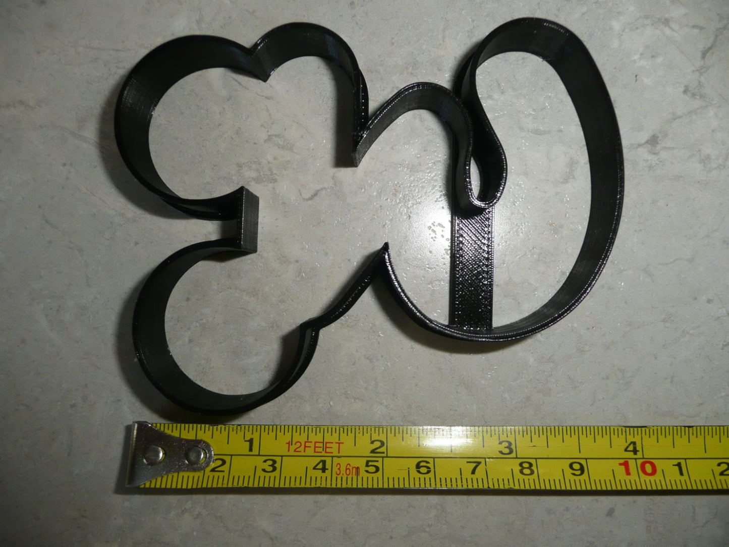 Mickey Mouse Themed Number Three 3 Outline Cookie Cutter Made In USA PR4583