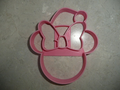 Minnie Mouse Themed Santa Claus Face Detailed Cookie Cutter Made In USA PR4594