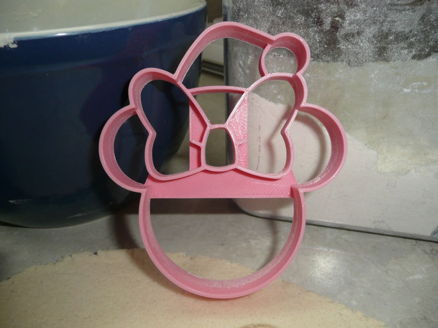 Minnie Mouse Themed Santa Claus Face Detailed Cookie Cutter Made In USA PR4594