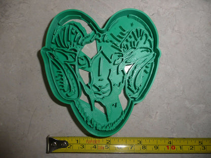 Madison High School Ohio Rams Head Mascot Cookie Cutter Made in USA PR4612