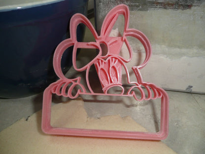 Minnie Mouse Themed Peek A Boo Banner Detailed Cookie Cutter Made In USA PR4653