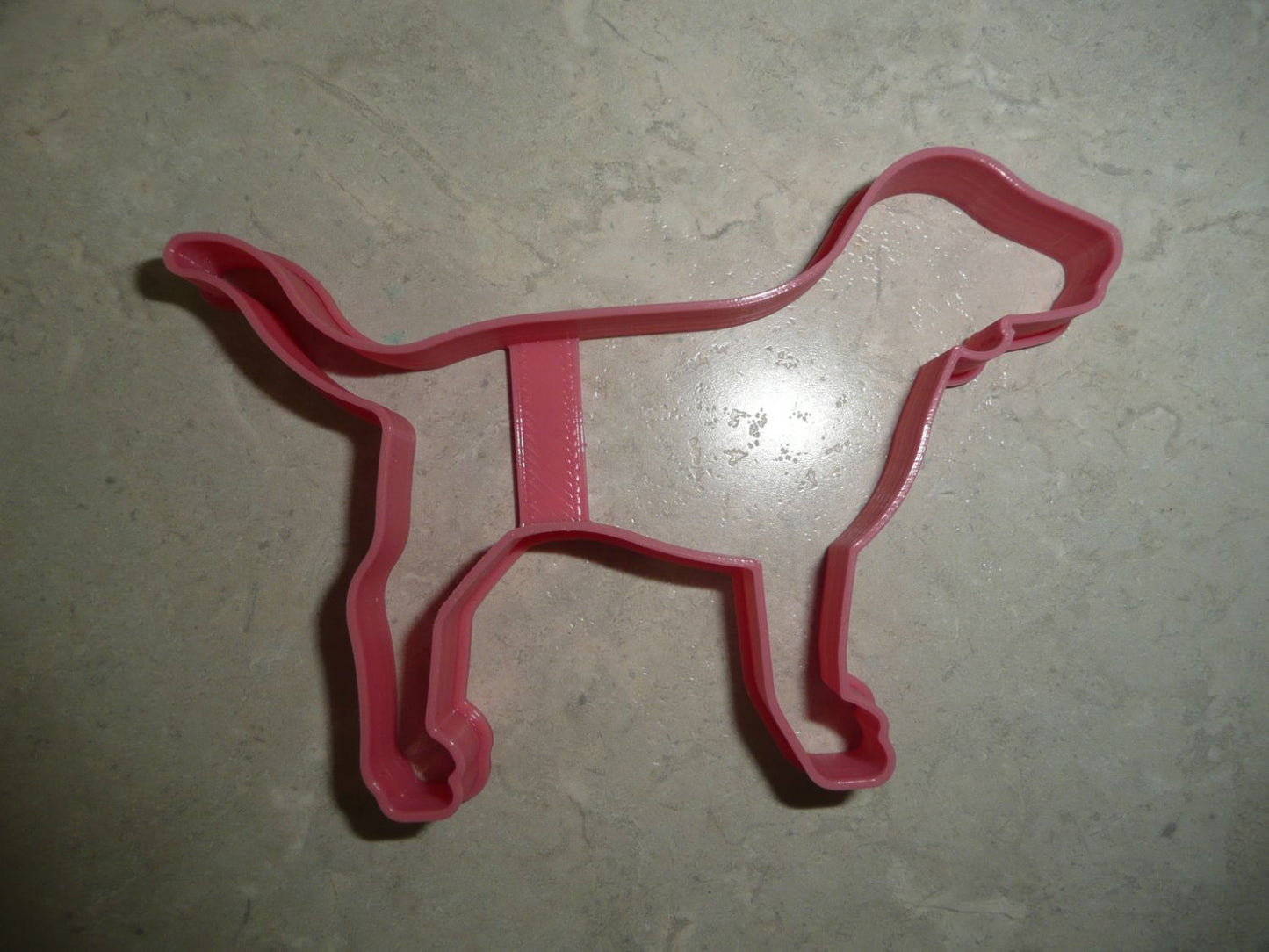 6x PINK Dog Fondant Cutter Cupcake Topper 1.75 IN USA FD4658