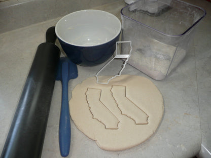 California State Outline Golden Cookie Cutter Made In USA PR4682