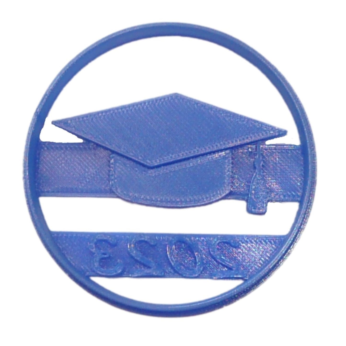 6x 2023 Graduation Cap Fondant Cutter Cupcake Topper 1.75 IN USA FD4765