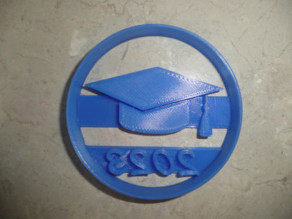 6x 2023 Graduation Cap Fondant Cutter Cupcake Topper 1.75 IN USA FD4765