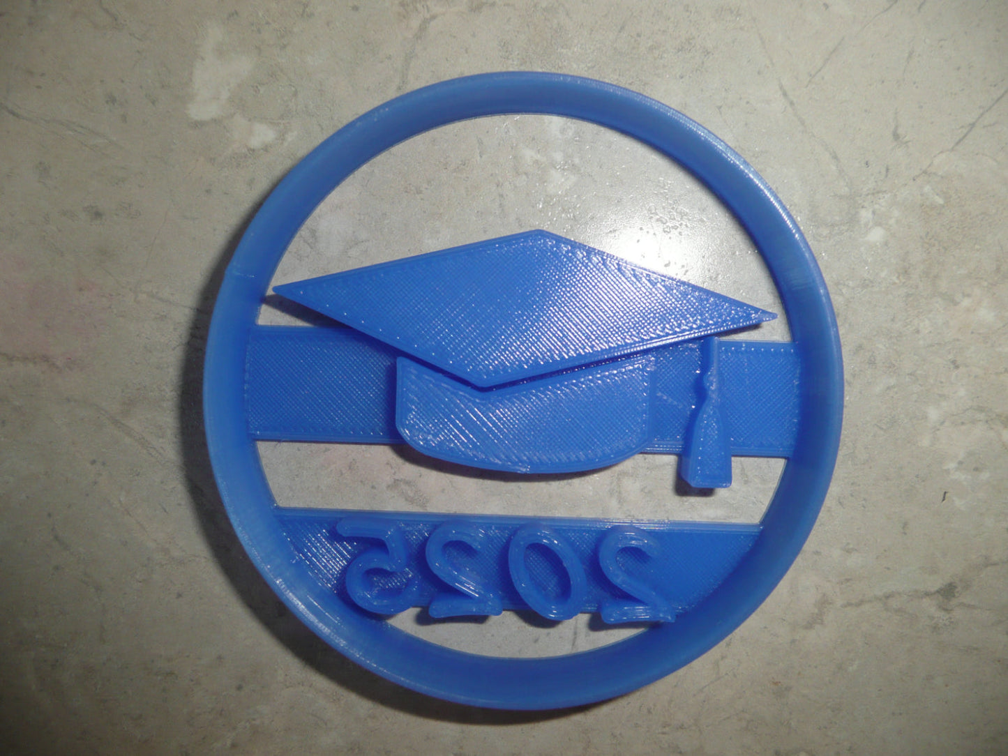 6x 2025 Graduation Cap Fondant Cutter Cupcake Topper 1.75 IN USA FD4767