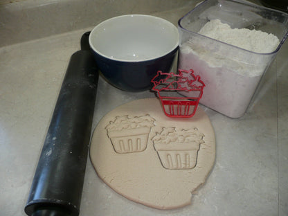 Strawberry Basket Berry Picking Summer Cookie Cutter USA Made PR4815