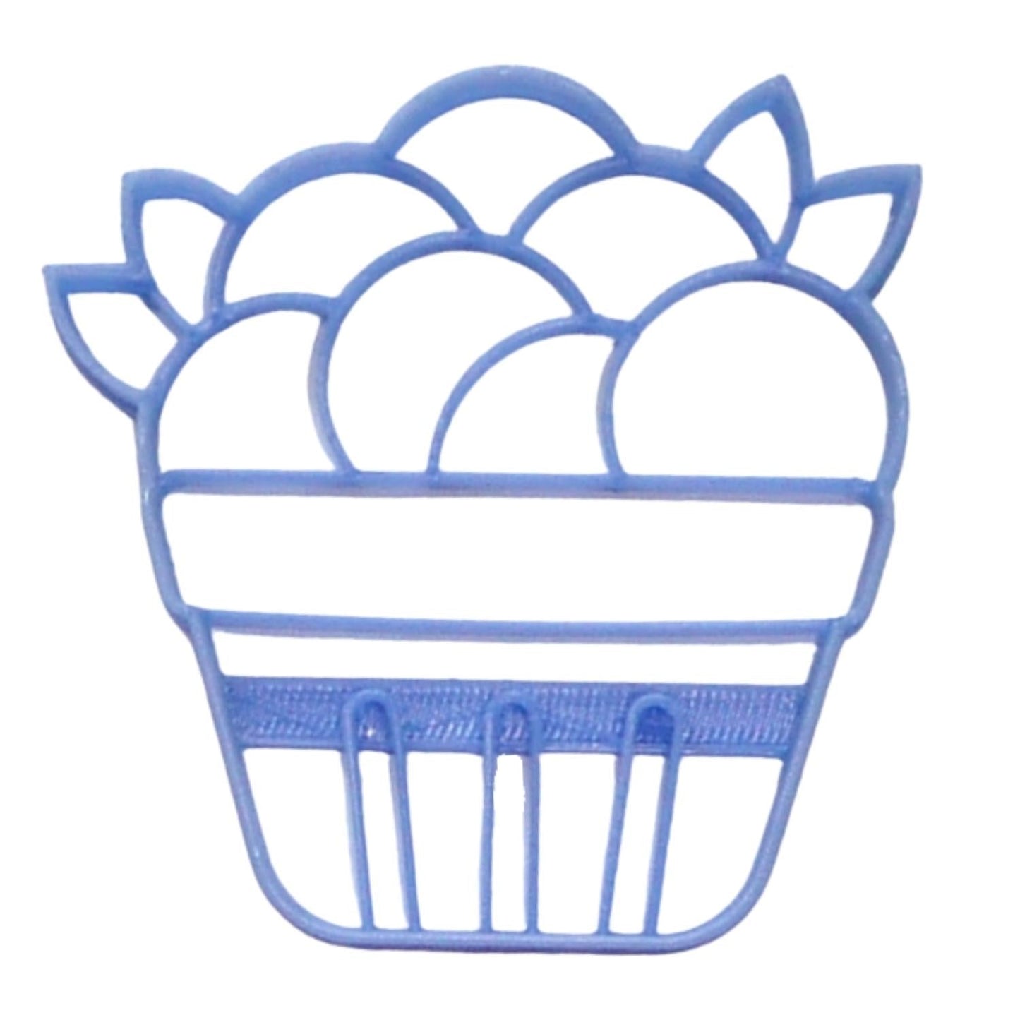 6x Blueberry Basket Fondant Cutter Cupcake Topper 1.75 IN USA FD4816